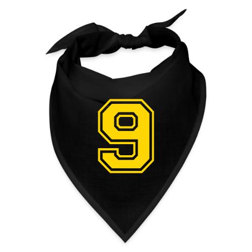 Number 9 in a classic athletic collegiate font - Bandana