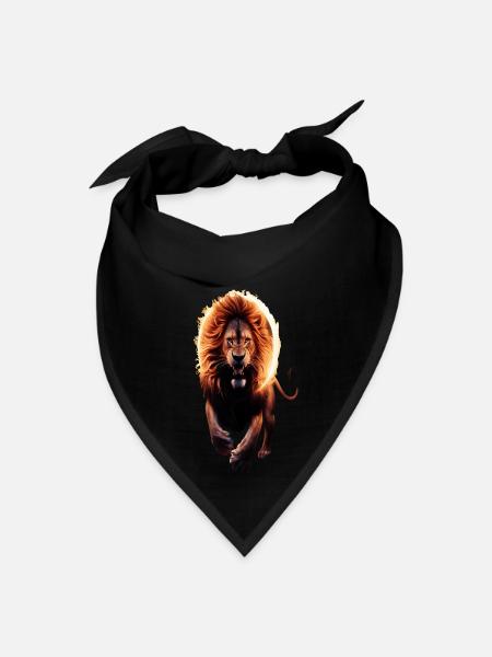 Majestic Stride Lion - Bandana - black