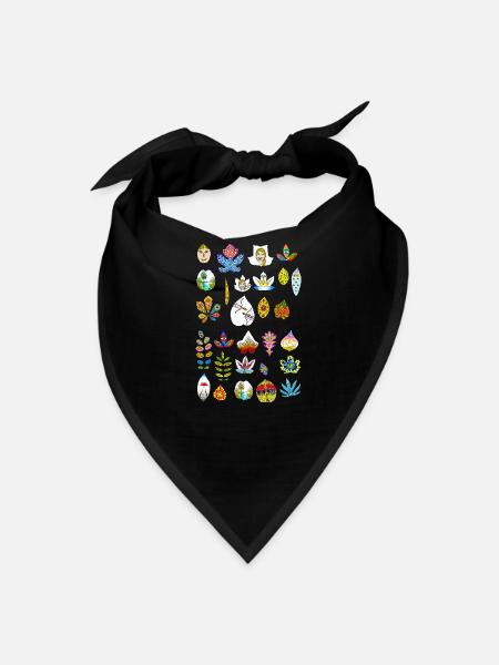 Fantasy Leaves - Bandana - black