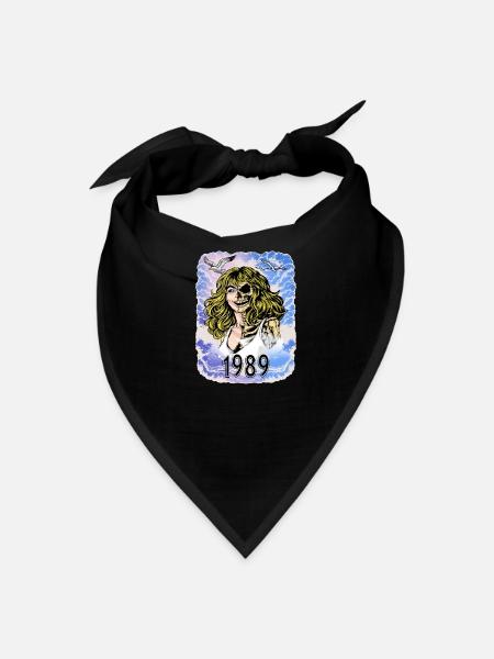1989 Skull women Dual Portrait - Bandana - black - Front