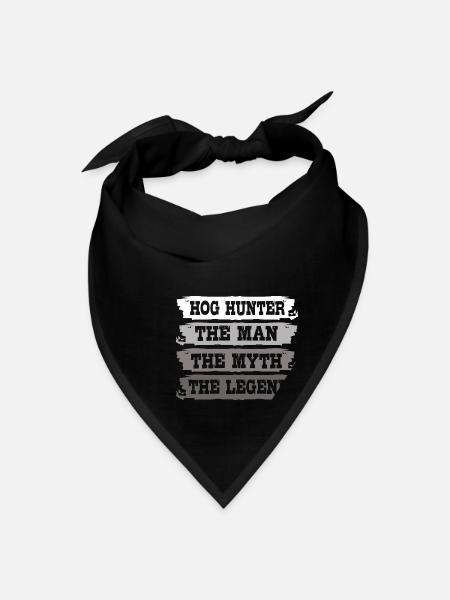 Hog Hunting Hog Hunter The Man The Myth The Legend - Bandana - black - Front