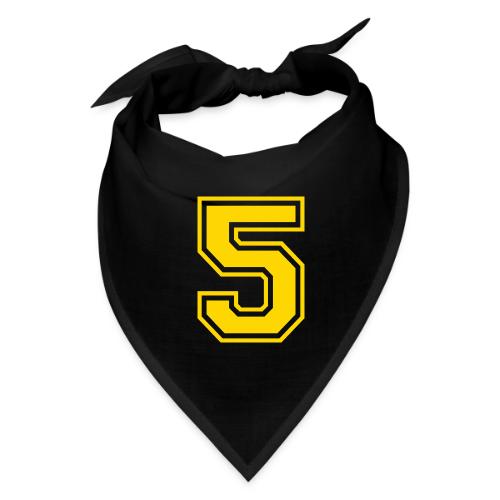 Number 5 in a classic athletic collegiate font - Bandana