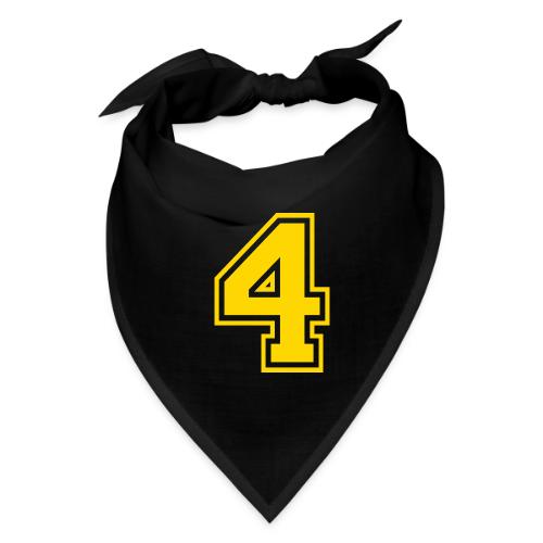 Number 4 in a classic athletic collegiate font - Bandana