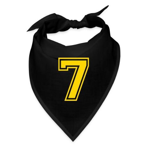 Number 7 in a classic athletic collegiate font - Bandana