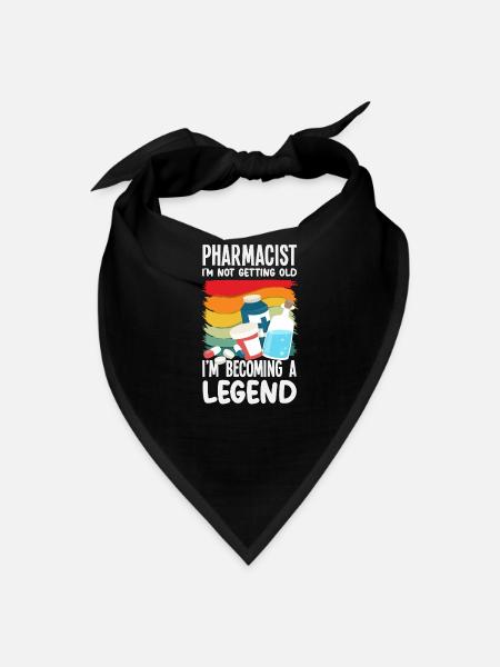 Retro Not Getting Old Legend Pharmacist Pharmacy - Bandana - black - Front