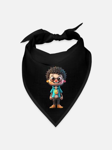 Wilber - Digital Cartoon Character - Bandana - black - Front