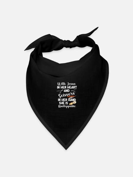 Jesus & Scissors - Bandana - black