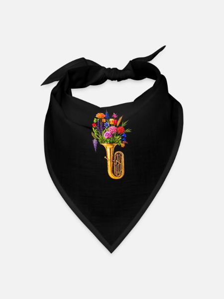 Tuba emitting floral notes - Bandana - black
