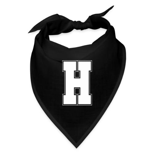 White Letter H – Varsity Alphabet Monogram - Bandana