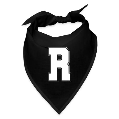White Letter R – Varsity Alphabet Monogram - Bandana