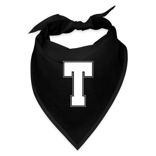 White Letter T – Varsity Alphabet Monogram - Bandana