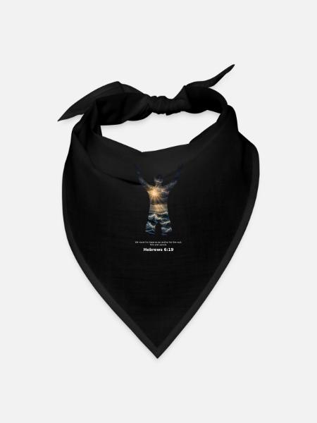 Hope Anchor Silhouette - Bandana - black - Front