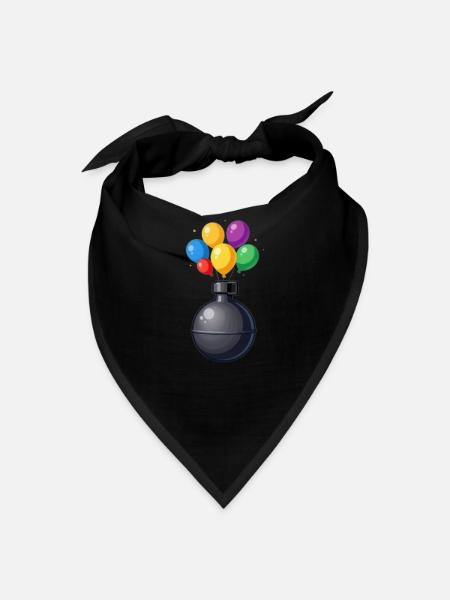 Balloon Bomb Party Burst - Bandana - black - Front