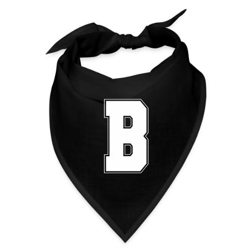 White Letter B – Varsity Alphabet Monogram - Bandana