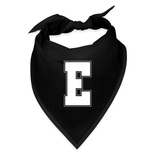White Letter E – Varsity Alphabet Monogram - Bandana