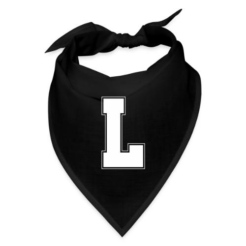 White Letter L – Varsity Alphabet Monogram - Bandana