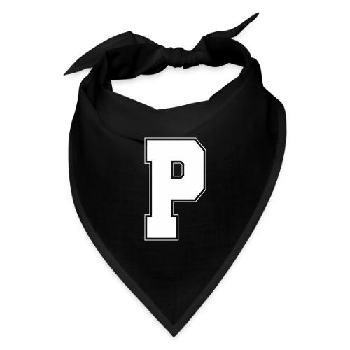 White Letter P – Varsity Alphabet Monogram - Bandana