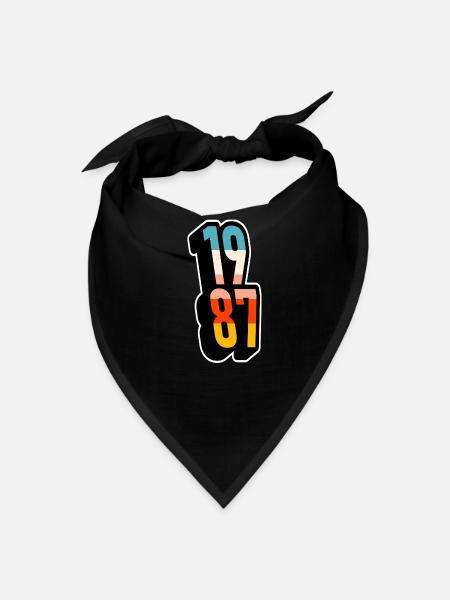 1987 Retro Stripes - Bandana - black