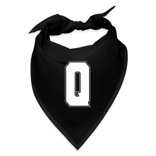 White Letter Q – Varsity Alphabet Monogram - Bandana