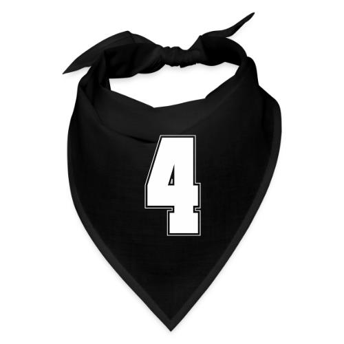 White Number 4 – Varsity Font - Bandana