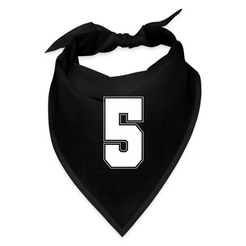 White Number 5 – Varsity Font - Bandana