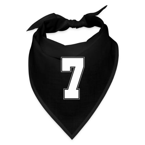 White Number 7 – Varsity Font - Bandana