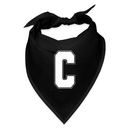 White Letter C – Varsity Alphabet Monogram - Bandana