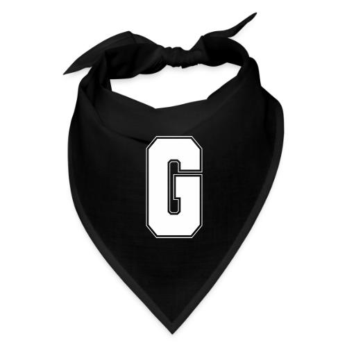 White Letter G – Varsity Alphabet Monogram - Bandana