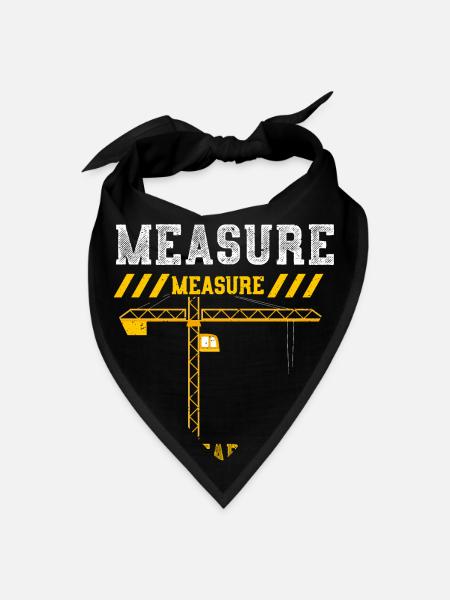 Measure Cut Swear Repeat - Bandana - black - Front