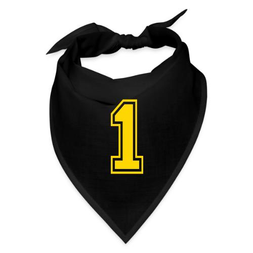 Number 1 in a classic athletic collegiate font - Bandana