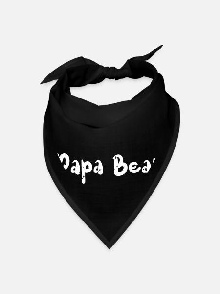 Papa Bear - Papa - Bandana - black - Front