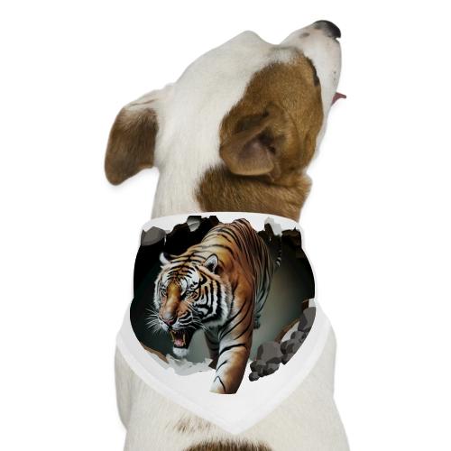 Fashion Design Tiger Coming Out, Wild Feline Tiger - Dog Bandana