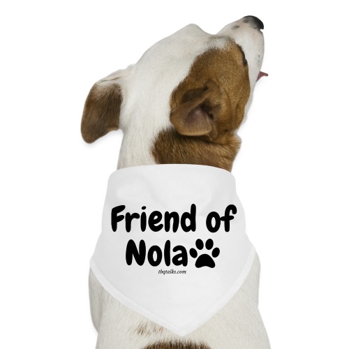 Friend of Nola Black Text Logo - Dog Bandana