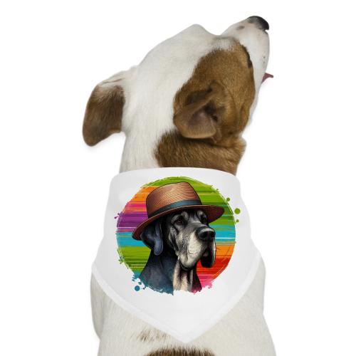 Great Dane Wearing a Hat Art - Dog Bandana