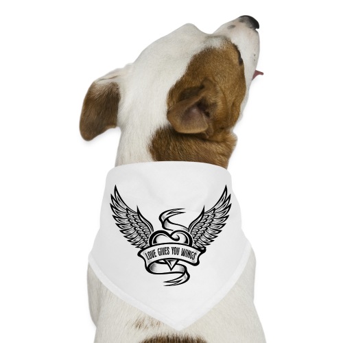 Love Gives You Wings, Heart With Wings - Dog Bandana