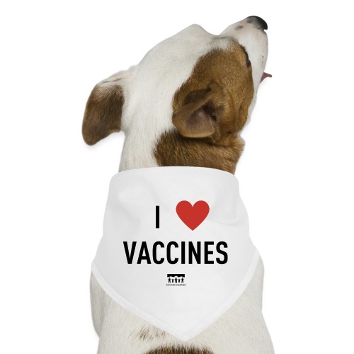 I heart vaccines black Immunize Colorado Logo - Dog Bandana