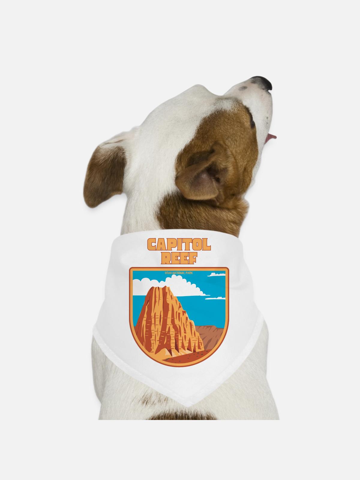 Capitol Reef National Park - Dog Bandana - white - Front