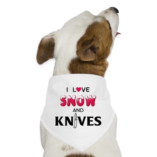 I Love Snow and Knives - Dog Bandana