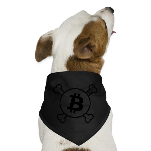 btc pirateflag jolly roger bitcoin pirate flag - Dog Bandana