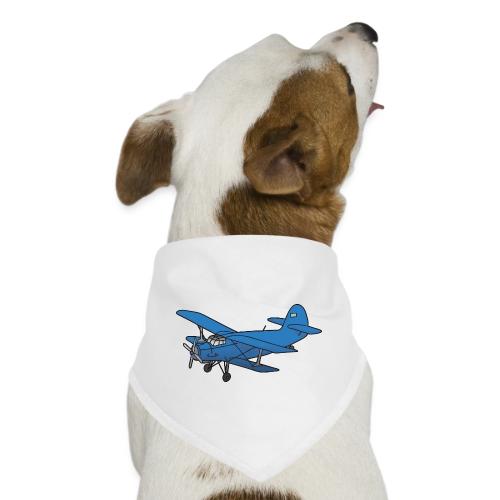 Blue biplane, propeller-driven airplane, aircraft - Dog Bandana