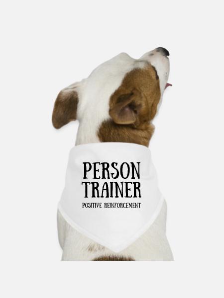 Person Trainer Dog Bandanna - Dog Bandana - white - Front