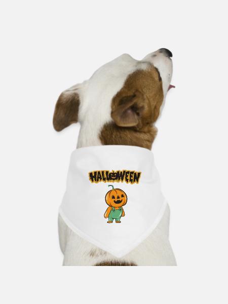 Halloween Art Design - Dog Bandana - white - Front