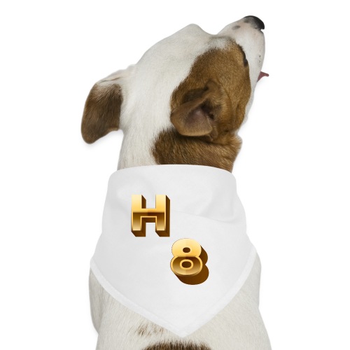H 8 Letter & Number logo design - Dog Bandana