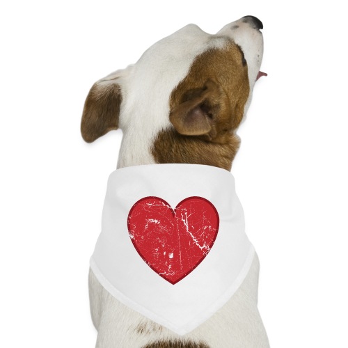 Cool Valentine Vintage Heart - Dog Bandana
