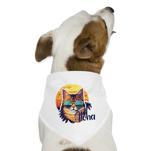 Funny Cat in Hawaiian Aloha Sunglasses - Dog Bandana