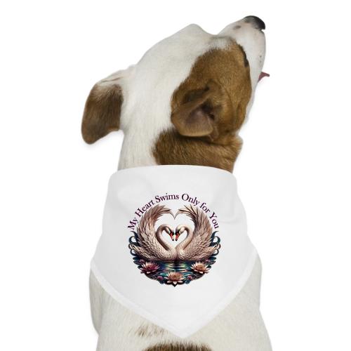 My Heart Swims Only for You Swan Heart T-Shirt - Dog Bandana