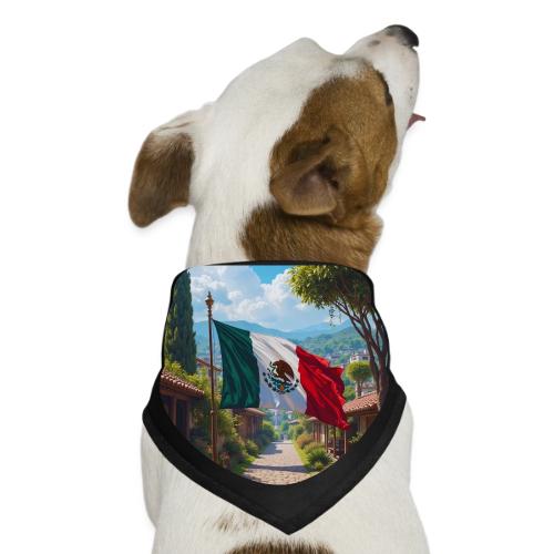 Mexican flag surrounded by nature and magic town - Dog Bandana
