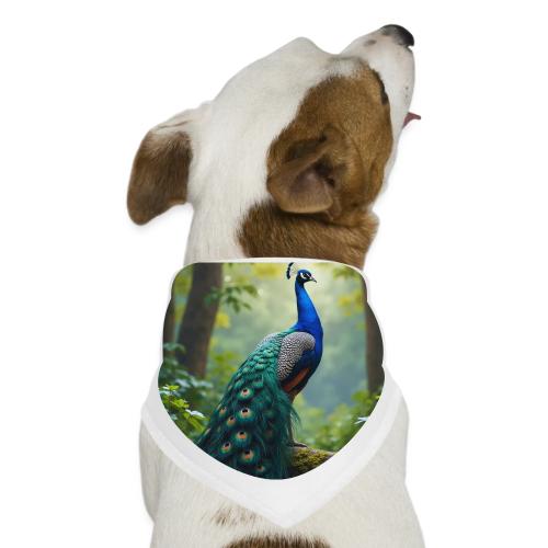 Majestic Peacock in Enchanted Forest - Dog Bandana