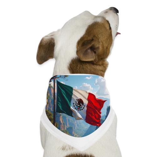 Mexican Flag in Mountain Nature Landscape - Dog Bandana