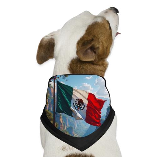 Mexican Flag in Mountain Nature Landscape - Dog Bandana